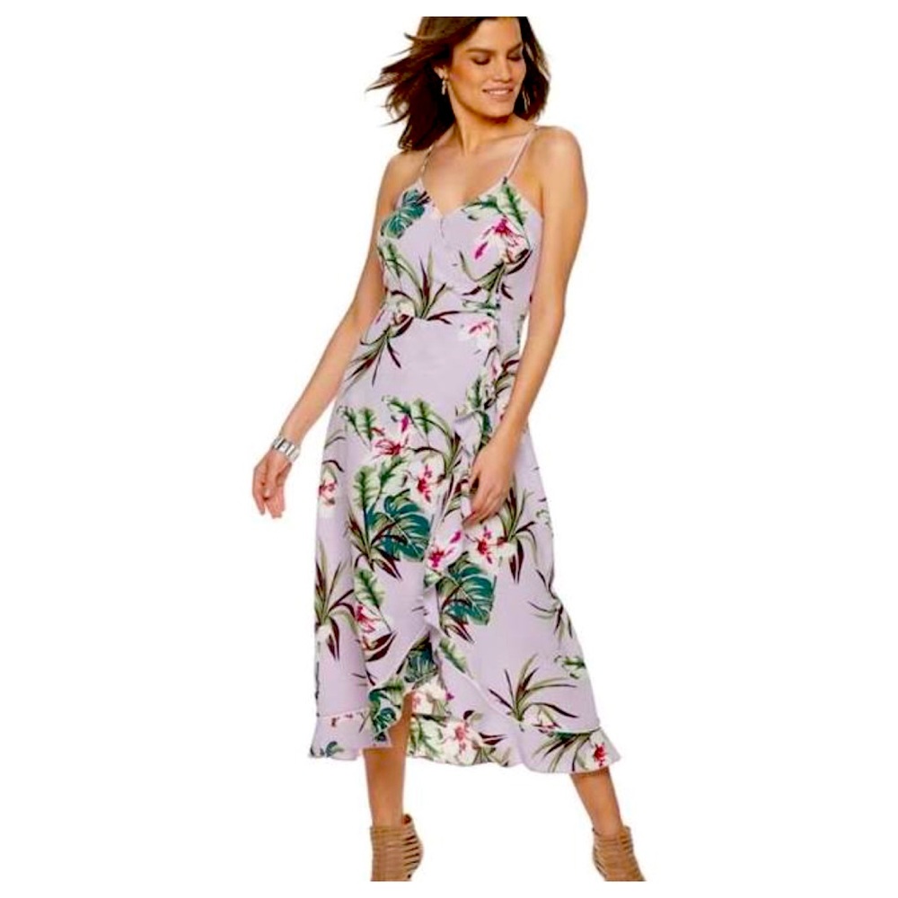 Women’s Jennifer Lopez size large lavender faux wrap dress.